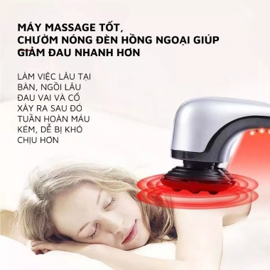Búa Đấm Lưng Cầm Tay Đa Năng Nhiệt & Hồng Ngoại - Máy Massage Toàn Thân Giảm 22% 9