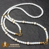 Bùa dây treo đôi hai vòng cổ xích mạ não pha lê trắng hồng chalcedony đa năng - Giá 378k 7