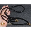 Bùa dây treo đôi hai vòng cổ xích mạ não pha lê trắng hồng chalcedony đa năng - Giá 378k 10