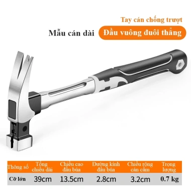 Búa nhổ đinh BTOOL sừng dê - Đóng đinh 2 tầng, khe cấm, từ tính mạnh, thép carbon, 150.000₫ 7