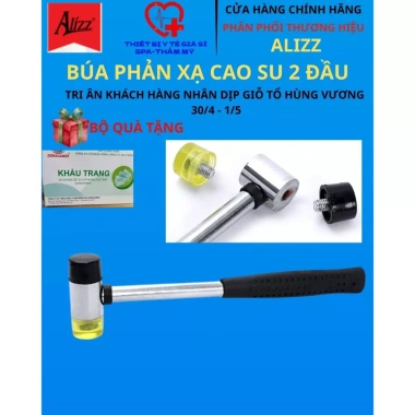 Búa phản xạ silicon 2 đầu ALIZZ - Búa cao su 2 đầu, quà tặng freeship, 60.000₫ 2