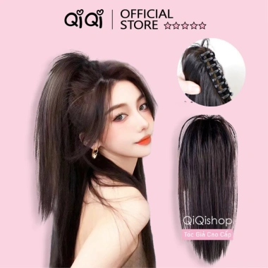Búi Tóc Giả Kẹp Đuôi Ngựa Thẳng Y2K - Búi Cao Hàn Quốc, Giá 85.000đ tại QiQiShop