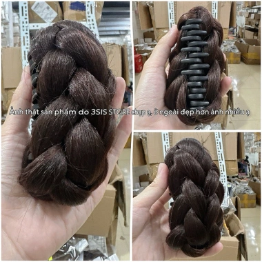 Búi Tóc Giả Kiểu Tết Có Kẹp Tiện Lợi - Tạo Độ Dày Dặn Cho Nữ Giá Ưu Đãi 72k