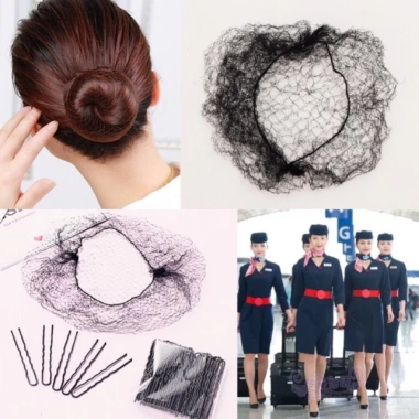 Búi Tóc Tơ Cao Cấp Tiếp Viên Hàng Không - Lưới Đa Dạng Mắt To và Nhỏ Giá 25.000