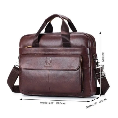 Bullcaptain Túi Da Nam Cặp Laptop 14 Messenger - Đựng A4, Kinh Doanh, Giá Giảm