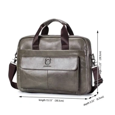 Bullcaptain Túi Da Nam Cặp Laptop 14 Messenger - Đựng A4, Kinh Doanh, Giá Giảm