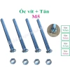 Bulong ốc vít 5ly + tán M5 phi 5mm, độ dài 5-8cm combo 4 con - Giá chỉ 9.400đ