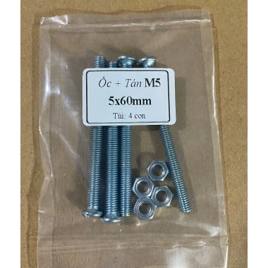 Bulong ốc vít 5ly + tán M5 phi 5mm, độ dài 5-8cm combo 4 con - Giá chỉ 9.400đ 10