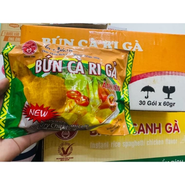 Bún cà ri Gà Bích Chi 30 gói 60gr - Hương vị thơm ngon, giá chỉ 179.000₫ Bún cà ri Gà Bích Chi 30 gói 60gr - Hương vị thơm ngon, giá chỉ 179.000₫