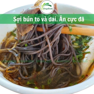 Bún gạo lứt đen hữu cơ Orgafood 500g: eatclean, giảm cân, tiểu đường, giá 54.000₫ 4