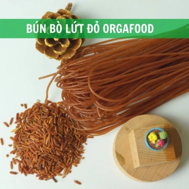 Bún gạo lứt đen hữu cơ Orgafood 500g: eatclean, giảm cân, tiểu đường, giá 54.000₫ 5