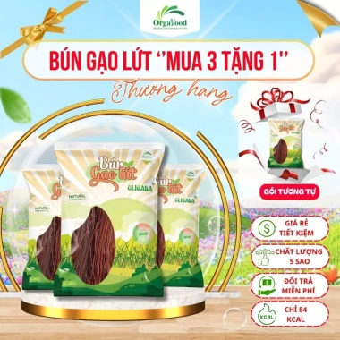 Bún gạo lứt đen hữu cơ Orgafood 500g: eatclean, giảm cân, tiểu đường, giá 54.000₫ 7