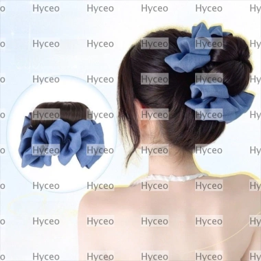 Bun Head Tóc Giả HYCEO - Lông Tơ, Kẹp Móng Vuốt, Nơ Đen, Ruy Băng - Giá chỉ 64.800đ