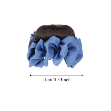 Bun Head Tóc Giả HYCEO - Lông Tơ, Kẹp Móng Vuốt, Nơ Đen, Ruy Băng - Giá chỉ 64.800đ 2