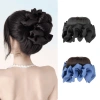 Bun Head Tóc Giả HYCEO - Lông Tơ, Kẹp Móng Vuốt, Nơ Đen, Ruy Băng - Giá chỉ 64.800đ 5