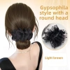 Bun Head Tóc Giả HYCEO - Lông Tơ, Kẹp Móng Vuốt, Nơ Đen, Ruy Băng - Giá chỉ 64.800đ 10