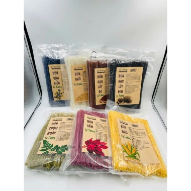 Bún Lý Tưởng 500g - Bún Khô & Rau Củ Ngũ Sắc, Giá ưu đãi 41.800đ, Dinh dưỡng 5 Bún Lý Tưởng 500g - Bún Khô & Rau Củ Ngũ Sắc, Giá ưu đãi 41.800đ, Dinh dưỡng 5