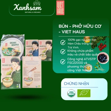 Bún Phở Hữu Cơ XanhSam Organic – Việt Haus – Giá Ưu Đãi 58.000 VNĐ, Không Chất Bảo Quản Bún Phở Hữu Cơ XanhSam Organic – Việt Haus – Giá Ưu Đãi 58.000 VNĐ, Không Chất Bảo Quản