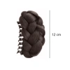 Bun tóc giả HAPPYLEAF nâu lông tơ & đen tổng hợp, thời trang, dễ vuốt - 43.524₫ 2