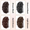 Bun tóc giả HAPPYLEAF nâu lông tơ & đen tổng hợp, thời trang, dễ vuốt - 43.524₫ 5