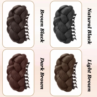 Bun tóc giả HAPPYLEAF nâu lông tơ & đen tổng hợp, thời trang, dễ vuốt - 43.524₫ 5 Bun tóc giả HAPPYLEAF nâu lông tơ & đen tổng hợp, thời trang, dễ vuốt - 43.524₫ 5