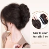 Bun tóc giả HAPPYLEAF nâu lông tơ & đen tổng hợp, thời trang, dễ vuốt - 43.524₫ 7