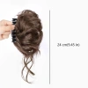 Bun tóc giả xoăn tổng hợp tự nhiên màu nâu đen - Giá 49.464₫, dành cho phụ nữ 2