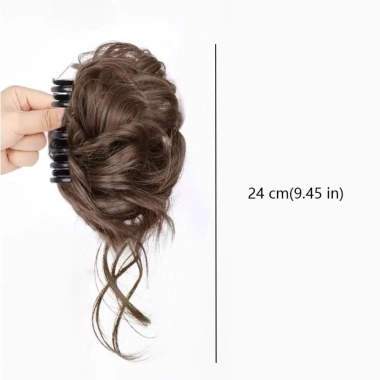 Bun tóc giả xoăn tổng hợp tự nhiên màu nâu đen - Giá 49.464₫, dành cho phụ nữ 2 Bun tóc giả xoăn tổng hợp tự nhiên màu nâu đen - Giá 49.464₫, dành cho phụ nữ 2