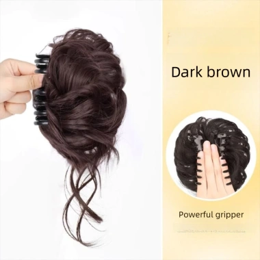 Bun tóc giả xoăn tổng hợp tự nhiên màu nâu đen - Giá 49.464₫, dành cho phụ nữ 12 Bun tóc giả xoăn tổng hợp tự nhiên màu nâu đen - Giá 49.464₫, dành cho phụ nữ 12