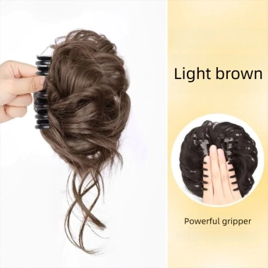 Bun tóc giả xoăn tổng hợp tự nhiên màu nâu đen - Giá 49.464₫, dành cho phụ nữ 13 Bun tóc giả xoăn tổng hợp tự nhiên màu nâu đen - Giá 49.464₫, dành cho phụ nữ 13
