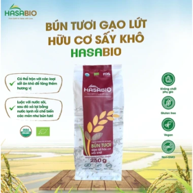 Bún tươi gạo lứt sấy khô HASABIO 400g Organic - Dinh dưỡng, không chất bảo quản, giảm giá 20% 5 Bún tươi gạo lứt sấy khô HASABIO 400g Organic - Dinh dưỡng, không chất bảo quản, giảm giá 20% 5