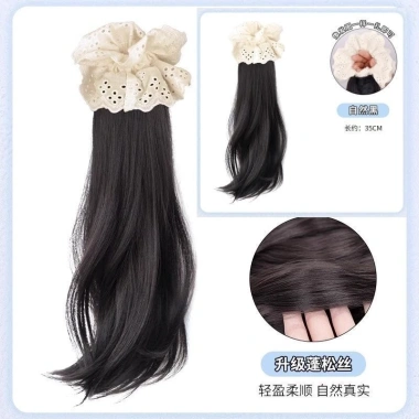 Buộc tóc giả đuôi ngựa thẳng hơi sóng nhẹ siêu tự nhiên NAMI 63 - Giá giảm còn 74.584đ