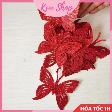 Bướm kim tuyến trang trí lễ tết, đám cưới, giỏ quà – KEMSHOP K350 giá 16.900₫ 2