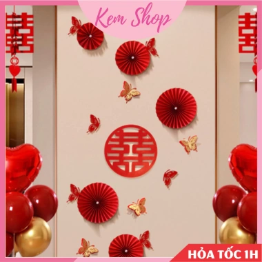 Bướm kim tuyến trang trí lễ tết, đám cưới, giỏ quà – KEMSHOP K350 giá 16.900₫ 5