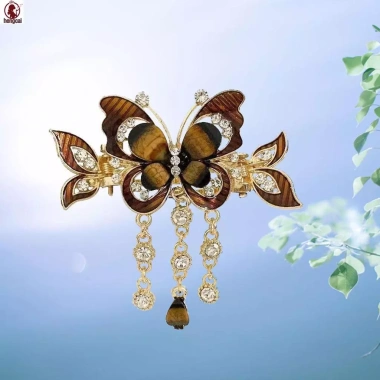 Bướm Tua Rua Kẹp Tóc Thanh Lịch - Hoa Lấp Lánh, Phối Đẹp Cho Áo Váy & Kiểu Tóc, 54.000 VNĐ