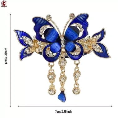 Bướm Tua Rua Kẹp Tóc Thanh Lịch - Hoa Lấp Lánh, Phối Đẹp Cho Áo Váy & Kiểu Tóc, 54.000 VNĐ