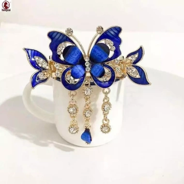 Bướm Tua Rua Kẹp Tóc Thanh Lịch - Hoa Lấp Lánh, Phối Đẹp Cho Áo Váy & Kiểu Tóc, 54.000 VNĐ