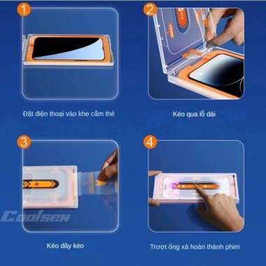 Buồng dán tự động khử bụi iPhone 17-16-15-14-13-12-11, Pro Max, X, XS, XR - Giá 168.000₫