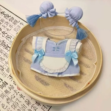Búp Bê Cotton 10cm Phong Cách Trung Hoa - Quần Áo Bé Đầu Bóng Sao Biển Dễ Thương