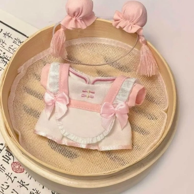 Búp Bê Cotton 10cm Phong Cách Trung Hoa - Quần Áo Bé Đầu Bóng Sao Biển Dễ Thương