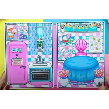 Búp bê giấy đồ chơi bóc dán thủ công Ngôi nhà Purple Blue - Toca Boca, giảm còn 119.000₫ 5