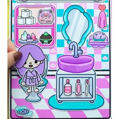 Búp bê giấy đồ chơi bóc dán thủ công Ngôi nhà Purple Blue - Toca Boca, giảm còn 119.000₫ 8