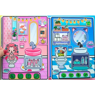 Búp bê giấy Ngôi nhà TOCA TOCA TOM & ANGELA – Quiet Book nhà Wednesday 119.040₫