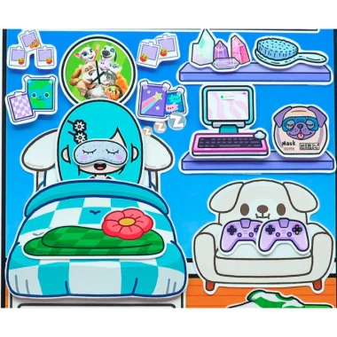 Búp bê giấy Ngôi nhà TOCA TOCA TOM & ANGELA – Quiet Book nhà Wednesday 119.040₫