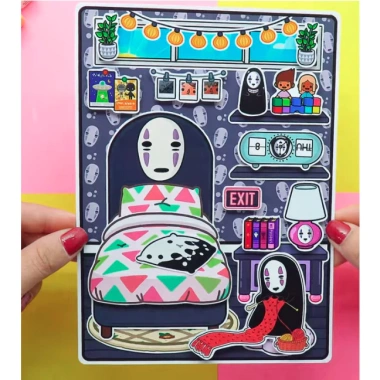 Búp bê giấy No Face Quiet Book - Ngôi nhà giáo dục, giảm giá 19% chỉ 89.420₫ 2