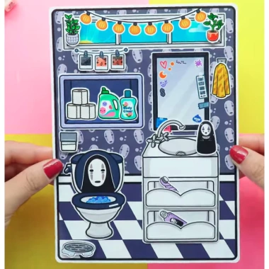 Búp bê giấy No Face Quiet Book - Ngôi nhà giáo dục, giảm giá 19% chỉ 89.420₫ 4