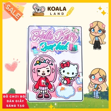 Búp bê giấy thủ công Tocaboca Hello Kitty - Ngôi nhà Squishy Kuromi, đồ chơi tự làm trẻ em, giảm giá 139k