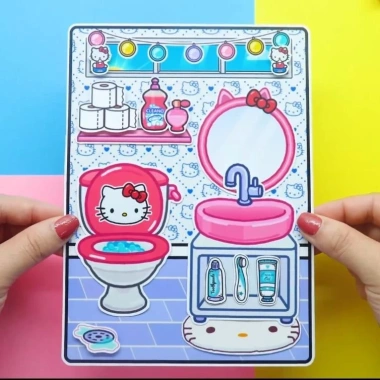 Búp bê giấy thủ công Tocaboca Hello Kitty - Ngôi nhà tự làm H19, giá chỉ 99.000 VNĐ 4 Búp bê giấy thủ công Tocaboca Hello Kitty - Ngôi nhà tự làm H19, giá chỉ 99.000 VNĐ 4