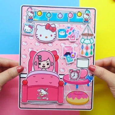 Búp bê giấy thủ công Tocaboca Hello Kitty - Ngôi nhà tự làm H19, giá chỉ 99.000 VNĐ