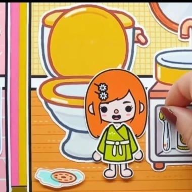 Búp bê giấy Toka World Quiet Book - Đồ chơi tự làm sáng tạo, giá 120k
